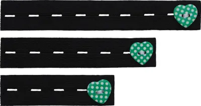 Produktbild von Be Mammy Damen Hosenerweiterung Gummi 3er Pack BE20-126 (Schwarz/Grün, One Size)