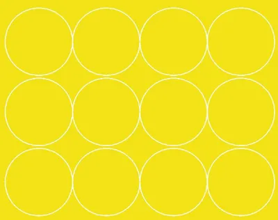 Image de Autocollants ronds, diamètre 12 cm, pois, 12 pièces, jaune brillant