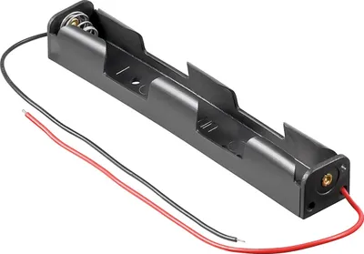 Produktbild von 2x AA (Mignon) Batteriehalter lose Kabelenden