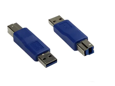 Produktbild von Adapter USB 3.0 Typ A Stecker auf Typ B Stecker, blau, Good Connections®