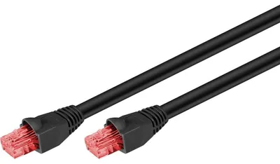 Produktbild von Goobay Cat.6 Outdoor-Patchkabel U/UTP schwarz - Kabel - Netzwerk