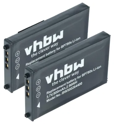 Produktbild von vhbw 2x Akku kompatibel mit Contax SL300RT Kamera (700 mAh, 3,7 V, Li-Ion)
