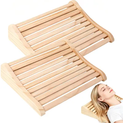 Produktbild von Set mit 2 ergonomischen Saunakissen zur Entspannung des Nackens