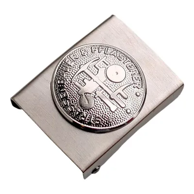 Produktbild von Koppelschloss Straßenbauer und Pflasterer Handwerk und Zunft – silbern - für Lehrling oder Azubi - für 4,5 cm breite Koppelgürtel