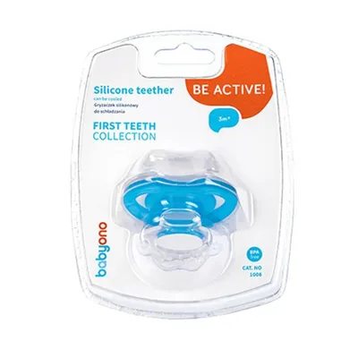 Produktbild von FIRST TEETH Baby Ono Schnuller blau