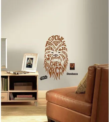 Produktbild von Chewbacca Typografie Star Wars Riesen-Sticker
