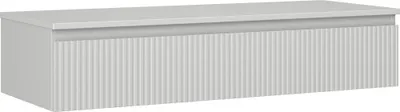 Produktbild von Mexen Rivel Badezimmer-Unterschrank 120 cm mit Platte, 1 Schublade, gerillt, grau matt - 91A20-12023-1-BFC62