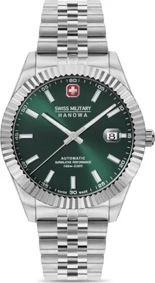 Produktbild von SWISS MILITARY HANOWA Herrenuhr Automatikuhr silber / grün onesize Herren 41 SMWGL0002101, SMWGL0002102, SMWGL0002103, SMWGL0002110, SMWGL0002160