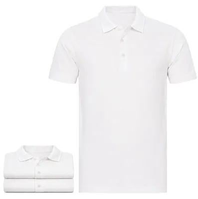 Produktbild von Mivaro Herren 3er Pack Poloshirts Weiß - aus 100% Baumwolle - kurzarm Polo mit Kragen & 3-Knopf-Leiste, Regular Fit, Piqué Stoff, Atmungsaktiv, große Größen XS bis 5XL