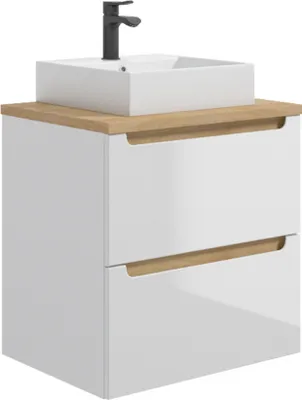Produktbild von Waschtisch 60cm Livia mit 2 Schubladen, Weiß