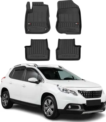 Image de Tapis de Sol pour Peugeot 2008 2013-2019 Caoutchouc TPE Noir