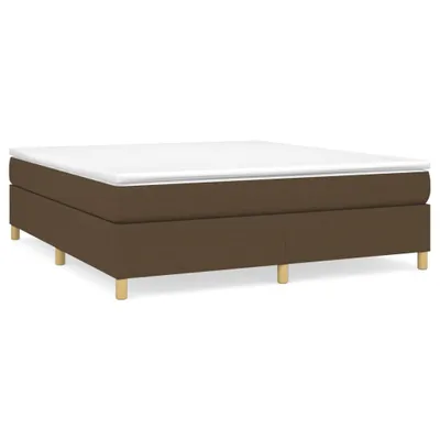 Obrázek produktu pro vidaXL Postel Boxspring s matrací Tmavě hnědá 160x200 cm Látka
