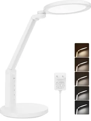 Produktbild von Miti -Schreibtischlampe LED Dimmbare Tischlampe, 88 LEDs Nachtlesen Lesen Tageslicht 6 Farben 5 Helligkeitsstufen, 45 -minütiger Timermodus Kinder, Bü