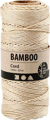 Produktbild von creativ company Bambuskordel 65 m 1 mm Naturseil Bastelschnur umweltfreundlich
