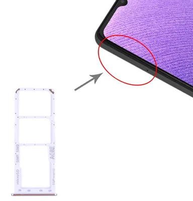 Image de Support pour carte SIM pour Samsung Galaxy A32 A325 - Plateau pour carte Micro SD - Pièce de rechange