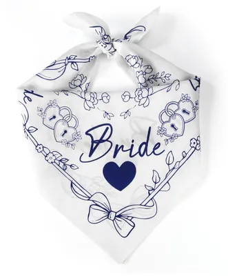 Braut-Kopftuch 70x70cm Imitatseide Bandana Hochzeitsaccessoire