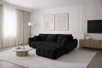 Produktbild von Kaiser Möbel Ecksofa mit schlaffunktion und bettkasten TOKYO PREMIUM, stoff MONOLITH, Anthrazit, Rechts