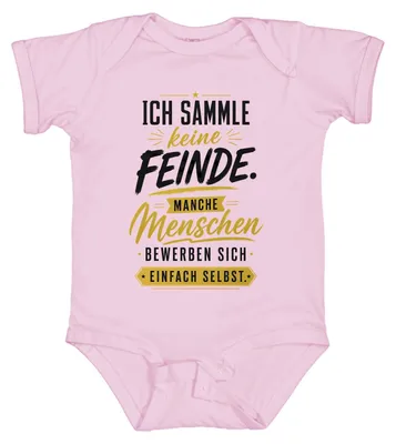 Obrázok produktu pre Nechcem si vytvárať nepriateľov. Vyjadrenie. Sarkazmus. Body pre bábätko, ružová farba, veľkosť 12/18 mesiacov