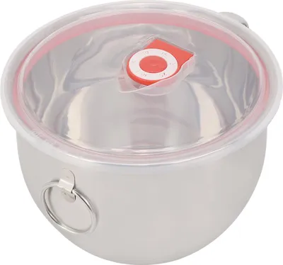 Image de Bol portable en acier inoxydable de 1 300 ml pour nouilles instantanées, muni d'une poignée et d'un couvercle hermétique