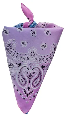 Produktbild von Bandana Tuch Paisley rosa Farbverlauf quadratisches Kopftuch