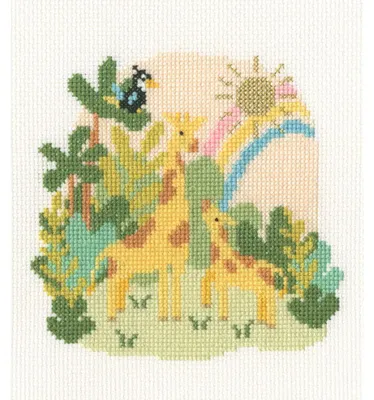 Imagen del producto de Bothy Threads, kit de bordado de punto de cruz "Pequeña Alegría", con diagrama de puntos, tela Aida 14, tamaño 15x17 cm