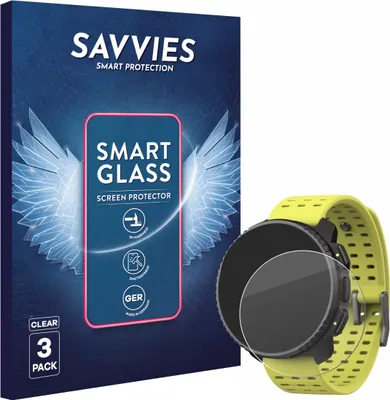 Produktbild von 3x Savvies Schutzglas Folie für Suunto Vertical 9H Panzer Schutzfolie Glas Displayschutz klar transparent