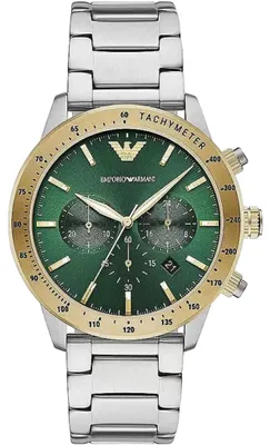 Produktbild von Emporio Armani Mario Chronograph Bicolor Edelstahl Grün AR11454