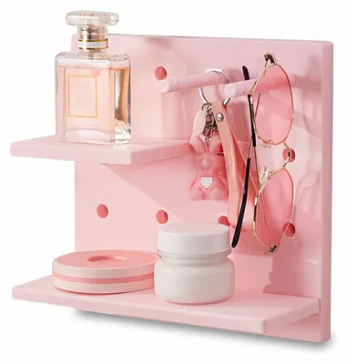 Pegboard-Platte, Kunststoff, Wandorganizer, rosa, 1 Stück