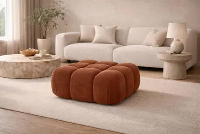 Produktbild von Kaiser Möbel Hocker Modularer, Veloursstoff Salvador, Dunkelbraun, Selia