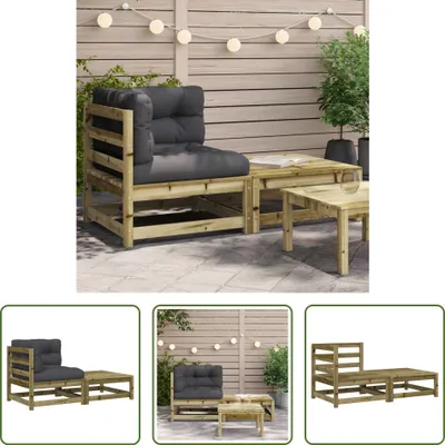 Imagen del producto de El sofá de esquina para jardín "Living Store", con cojines y reposapiés