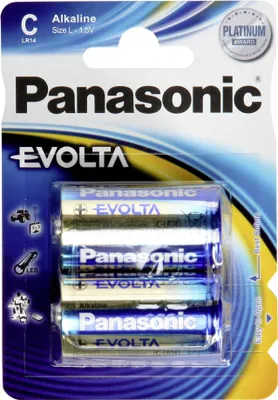 Immagine prodotto di PANASONIC Alkalické baterie EVOLTA Platinum LR14EGE/2BP 1,5V (Blistr 2ks)