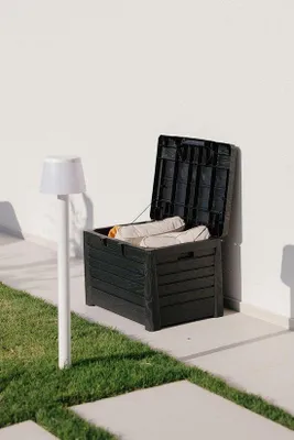 Obrázok produktu pre Plastový boxový kontajner, antracitová farba, 73 x 50 x 46,5 cm.