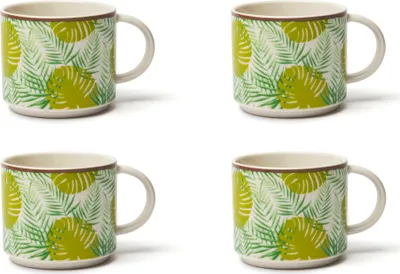 Produktbild von Excelsa set von 4 teetasse Foliage porzellan 29 cl bunt