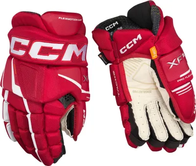 Produktbild von Handschuhe CCM TACKS XF PRO Junior rot/weiss 12 Zoll