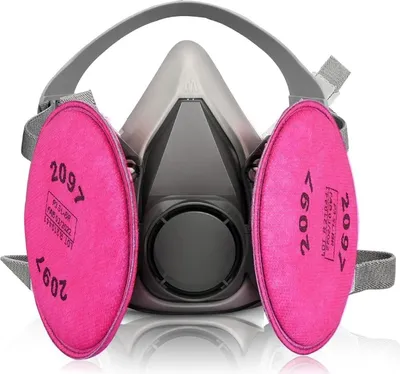 Image de ALNUY Masque de protection respiratoire Réutilisable avec 2097 filtres pour gaz chimiques Poussières fines