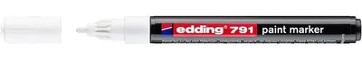 Image de Marqueur industriel Edding 791, pointe ronde, 1-2 mm, blanc
