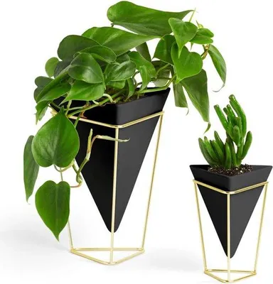 Produktbild von Famanu Tischvase Set aus 2 - Modernes geometrisches Design