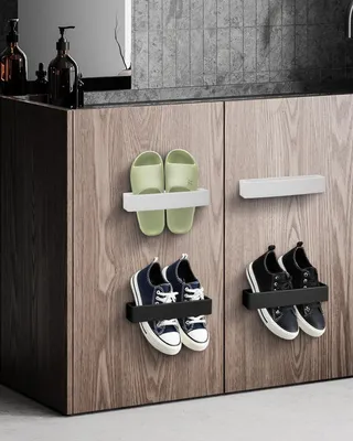 Produktbild von Omgoods – Wandmontierbarer Schuhhalter ohne Bohren – Platzsparend und verstellbar