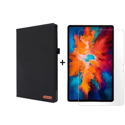 Zdjęcie produktu dla zestaw 2w1 do tabletu Lenovo Tab P11 Pro TB-J706F 11,5 cala z inteligentnym pokrowcem + szkłem ochronnym z automatycznym zasypianiem / budzeniem z magnetycznym zamknięciem