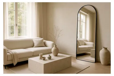 Produktbild von Standspiegel Sarasota - Höhe 193 cm, Breite 66 cm, Ganzkörperspiegel, Bodenspiegel, Wandspiegel mit Rahmen, hängend oder zum Anlehnen
