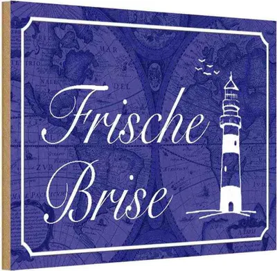 Produktbild von vianmo Holzschild 20x30 cm Frische Brise Meer Leuchtturm Dekoration