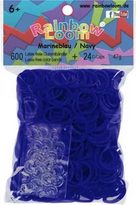 Produktbild von Rainbow Loom Marineblau 600 Gummibänder