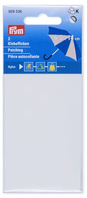 Selbstklebende Nylon-Flicken 2 Stk. 6,5x14 cm weiß