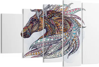 Produktbild von Bild auf Leinwand - Leinwandbild - Pferd Eleganz Grafik Kopf - 150x100cm - Wand Bild - Wanddeko - Leinwanddruck - Bilder - Kunstdruck - Wanddekoration - Leinwand bilder - Wandkunst - EG150x100-3088
