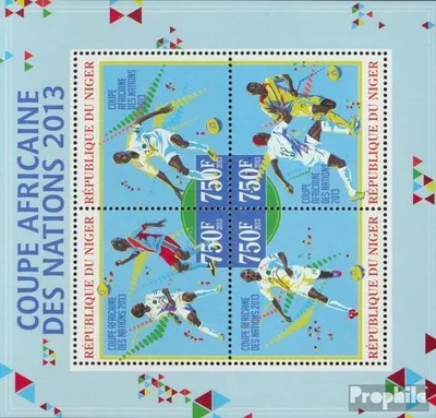 Produktbild von Briefmarken Niger 2013 Mi 2232-2235 Kleinbogen (kompl. Ausg.) postfrisch Fußball - Afrikanischer Nationen-Pokal 2014