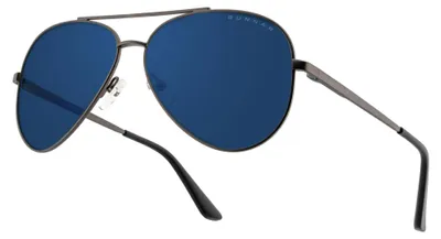 Produktbild von Gunnar Optiks Maverick, Oval, Klassisch, Silber, Edelstahl, 5,7 cm, 1,4 cm