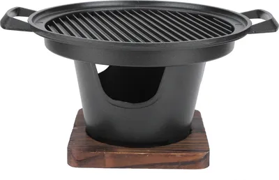 Obrázek produktu pro Přenosný mini gril bez kouře pro použití v domácnosti, trouba na dřevěné uhlí, příslušenství ke grilování, 26 x 21 x 12,5 cm