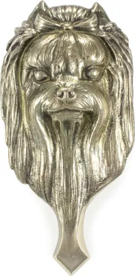 Produktbild von Yorkshire Terrier - Türklopfer in Form eines Hundekopfes, Messing-Türklopfer, Retro-Dekoration an der Tür der Marke Art-Dog