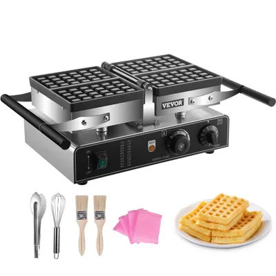 Produktbild von Waffeleisen Belgische Waffel, 1600 W Kontaktgrill Waffeleisen Edelstahl Waffeleisen Doppelt , 05 min Waffeln Automat Ei Kuchen Bubble Waffles Maker mit Doppeltem Griff
