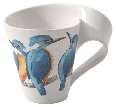 Produktbild von Villeroy & Boch NewWave Caffè Eisvogel Becher mit Henkel (Geschenkkarton) Vorteilsset 4 Stück 1041499100 4003686258556